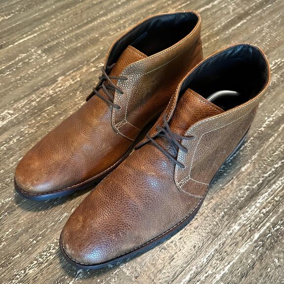 Cole Haan Nike Air Lace-Up Ankle Boots Waterproof Leather Brown Men’s Size 11.5 main image 12